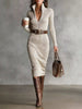 Elegant Ribbed Knit Turtleneck Midi Sweater Dress by Wild and Free Boutique
