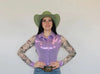 All In Mesh Sleeve Pearl Snap Rodeo Shirt by Neon Spur