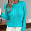 Women’s Textured Crew‑Neck Pullover Top by FitiqueFit