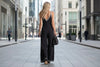 Women's V-Neck Backless Wide-Leg Jumpsuit – High Waist Casual by FitiqueFit