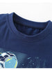 Children's Astronaut Surfing Graphic Crew Neck T-Shirt by Simply Love