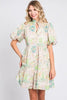 Floral Eyelet Lace Puff Sleeve Mini Summer Dress – Fluttering, Feminine and Playful Floral Eyelet Lace Mini Dress with Puff Sleeves by Stevvex