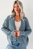 Chestnut Mineral Wash Exposed Seam Patchwork Knit Open Sweater Cardigan by Wild and Free Boutique