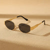 Vintage Oval Sunglasses – Light Luxury Gold & Silver Frame by FitiqueFit