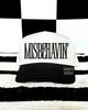 Misbehavin embroidered hat (black/white) by Madness & Mayhem LLC