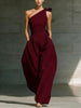 Women's Sleeveless Halter Neck Cinched Waist Slim Jumpsuit – 6 Colors S–2XL by FitiqueFit