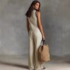 Women’s Simple Linen-Blend Sleeveless Jumpsuit by FitiqueFit