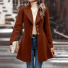 Women’s Winter Overcoat — Lapel Collar, Single-Breasted, Long Pea Coat by FitiqueFit