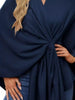 Solid Color Tie-Front Knit Cape Top by Wild and Free Boutique