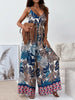 Paisley Print Spaghetti Strap Wide Leg Jumpsuit by Wild and Free Boutique