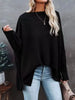 Waffle Knit Boat Neck T-Shirt by Simply Love