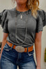 Round Neck Layered Short Sleeve Top