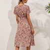 V-Neck Floral Print A-Line Satin Maxi Dress | 8 Colors by FitiqueFit