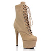Women's Pole Dance Ankle Boots 20cm Thin Heel Platform
