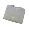 Breathe mountain leaf design Sweatshirt | nature vibes, calming minimal by Tristan’s Treehouse