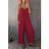Women's Pleated Chest Cross-Strap Jumpsuit by FitiqueFit