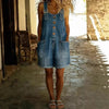 Women’s High-Waisted Sleeveless Denim Shorts Jumpsuit by FitiqueFit