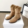 Solid Color Chunky Heel Ankle Boots Women | Versatile Style by FitiqueFit