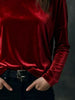 Full Size Velvet Long Sleeve T-Shirt Plus Size by Simply Love