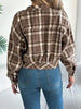 Classic Plaid Button Up Long Sleeve Jacket Women Cozy Trendy Everyday Wear Simple Jacket by Stevvex