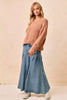 BiBi Chunky Knit Sweater with Flower Detail Sleeves by FitiqueFit