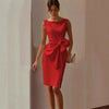 Women's Bow-Knot Sleeveless Midi Dress – High Waist A-Line by FitiqueFit