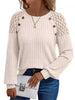 Ribbed Knit T-Shirt with Lace Shoulder Detail by Simply Love
