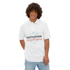 Motivation Is a Universal Language Polo — Tristan's Treehouse Men's Piqué by Tristan’s Treehouse