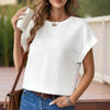 Women’s Textured Cuff Short‑Sleeve Tee by FitiqueFit
