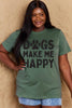 Simply Love Full Size DOGS MAKE ME HAPPY Graphic Cotton T-Shirt by Simply Love