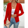 Women’s V‑Neck Button‑Down Cardigan Knit Sweater by FitiqueFit