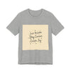 Just Breathe Stay Curious Create Joy Tee | messy handwriting shirt, doodle text design by Tristan’s Treehouse