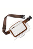 White Adjustable Strap Mini PU Leather Crossbody Bag