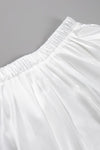 Back Elastic Waist Satin Minx Skirt