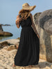 White V-Neck Tie Shoulder Maxi Dress Effortless & Flowy Summer Essential Long Girls Dress by Stevvex