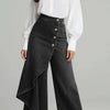 Women's Washed Denim Skort with Button Closure by FitiqueFit