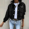 Women’s stand collar drawstring hem jacket by FitiqueFit