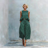 Women's Linen-Blend Sleeveless Two Piece Set with Ruffled Detailing by FitiqueFit