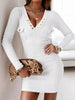 Full Size V-Neck Ribbed Bodycon Mini Sweater Dress Plus Size by Wild and Free Boutique