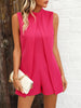 Mock Neck Sleeveless Romper