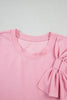 Bow Round Neck Short Sleeve T-Shirt by Simply Love