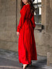 Plus Size Surplice Long Sleeve Slit Maxi Dress by Wild and Free Boutique