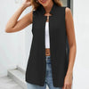 Women’s Sleeveless Stand-Collar Vest Cardigan by FitiqueFit