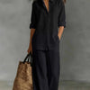 Women's Polyester Two-Piece Suit Set – Blazer & Pants Co-Ord by FitiqueFit