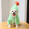 Fruit Dog Clothes Two-legged Hooded Outfits Green Fleece Clothing Autumn Winter Hoodies by My Store