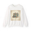 Vintage Passport Stamp Luggage Crewneck Sweatshirt | retro travel postcard, wanderlust design by Tristan’s Treehouse