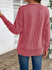 Side Slit Round Neck Sweatshirt by Wild and Free Boutique