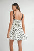 Polka Dot Mini Dress with Ricrac Trim Strap – Fun Polka Dot Pattern, Fluttering, Unique Ricrac Trim Strap, Playful and Stylish Mini Dress, Versatile Summer Dress by Stevvex