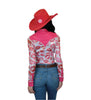 Girls Smooch & Spur Western Pearl Snap Rodeo Shirt by Neon Spur