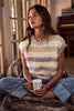 SO ME Soft Fuzzy Multi-Color Stripe Cozy Sweater Top by FitiqueFit